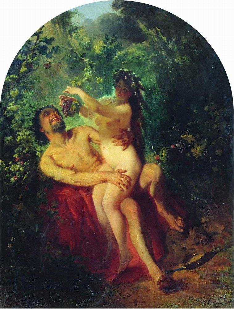 Satyr And Nymph by Konstantin Makovsky